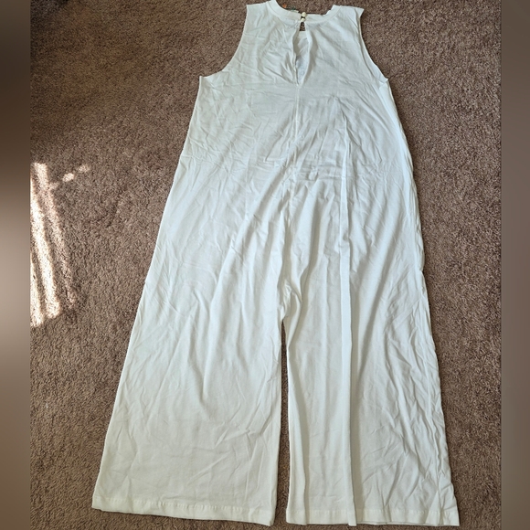 NWT White Mar da Bahia Organic Cotton Jumpsuit Size L - Picture 7 of 9
